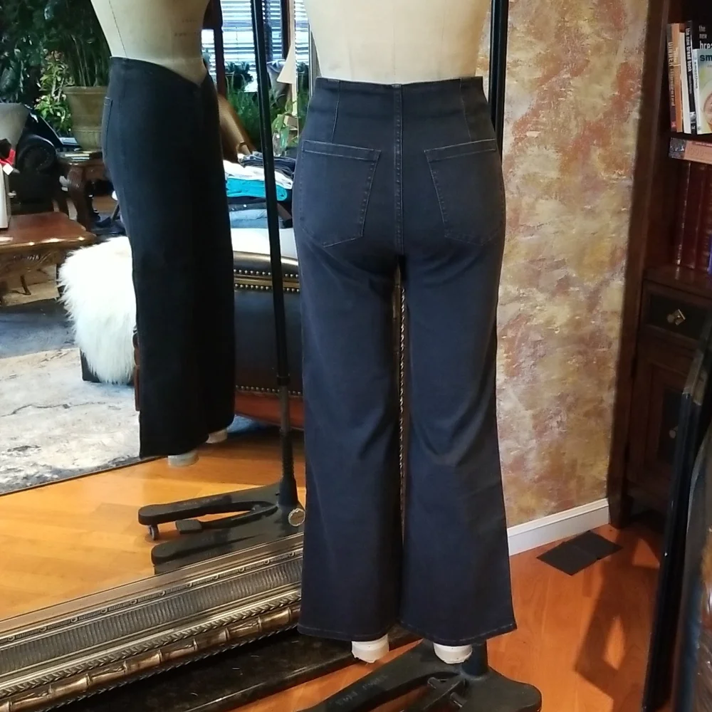 Free People Black Flare & Wide Leg Jeans - Picture 4 of 5